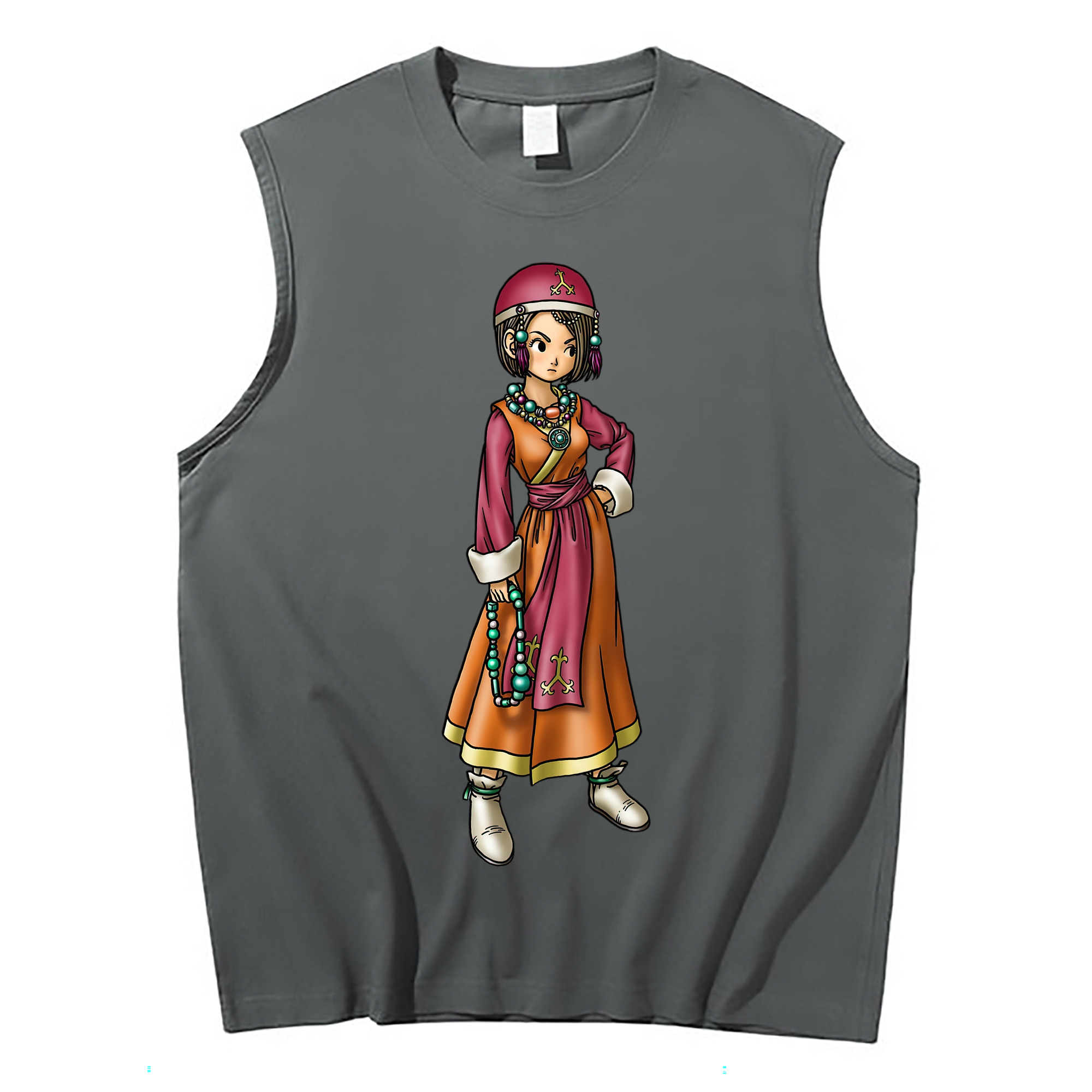 （画像用） ドラゴンクエスト Doragon Kuesuto Dragon Quest コットン100％タンクトップ（フロントプリント）